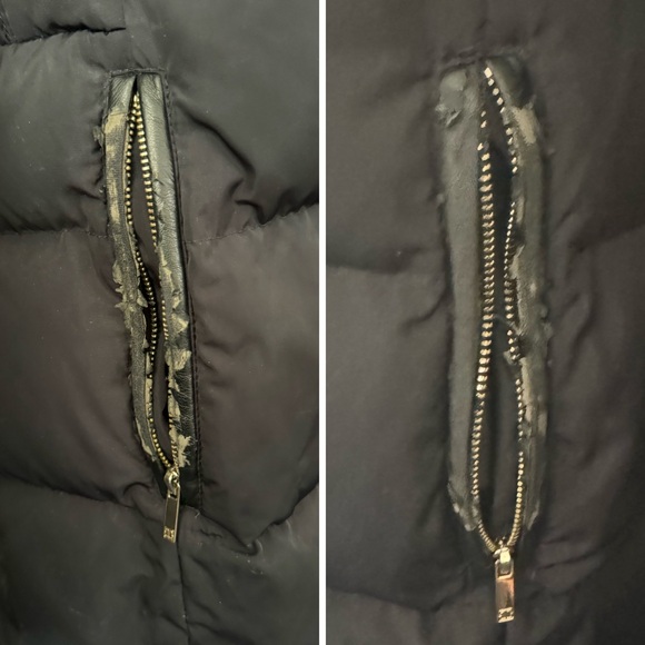 Mid Length Puffer Coat with Fur Trim - Picture 6 of 8